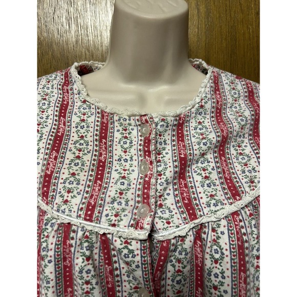 LANZ Of SALZBURG size S NIGHTGOWN 100% Cotton Long Flannel GrannyCore B24 - Picture 2 of 12